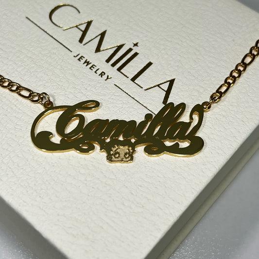 Betty boop custom name necklace - Sterling Silver Version - Camillaboutiqueshop