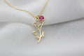 Birth Flower Birthstone Necklace - Camillaboutiqueshop