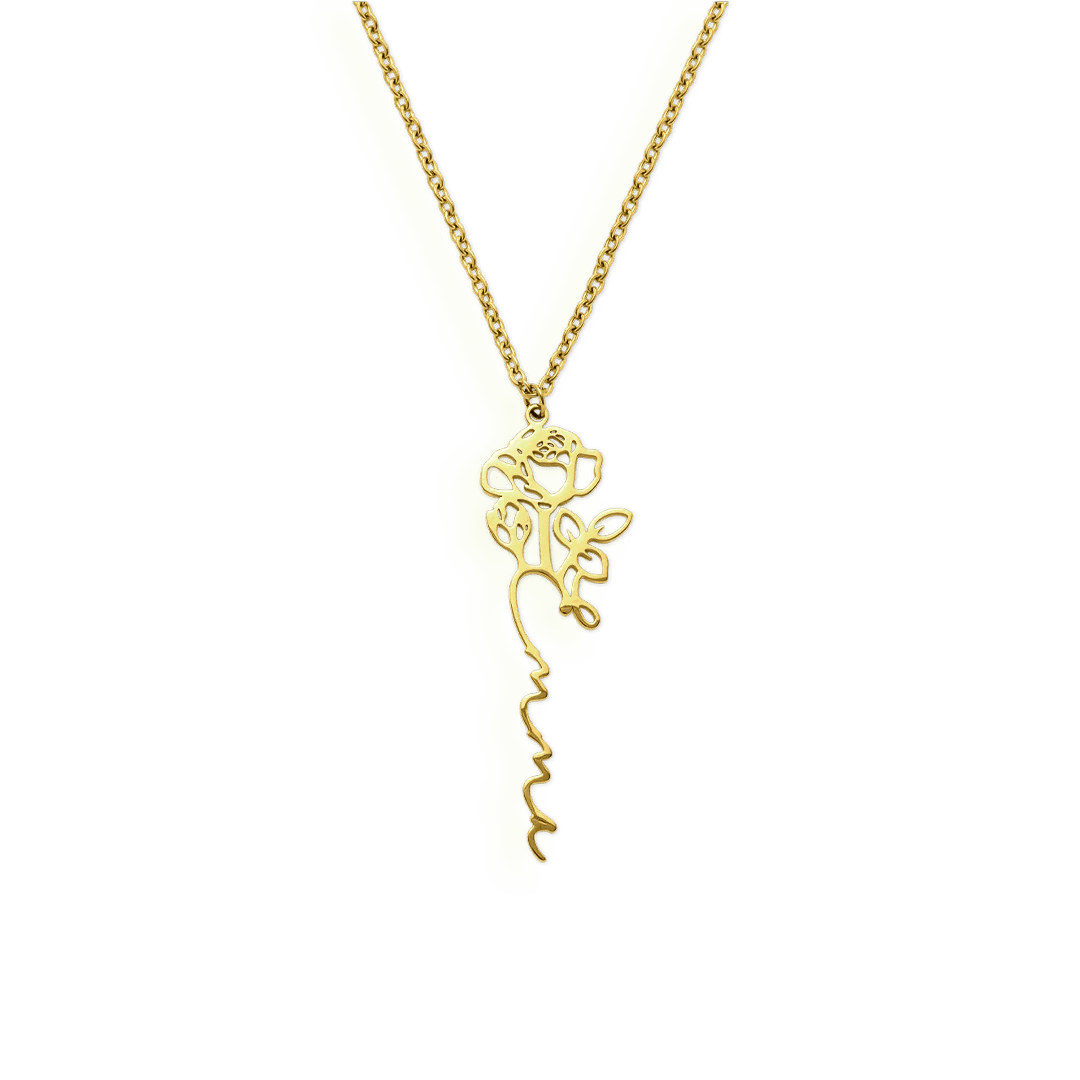 Birth Flower Name Necklace - Camillaboutiqueshop