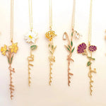 Birth Flower Name Necklace - camillaboutiqueshop