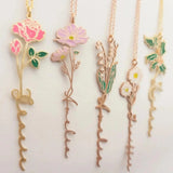 Birth Flower Name Necklace - camillaboutiqueshop