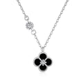 Black Clover Necklace Sterling Silver - Camillaboutiqueshop