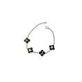 Black Onyx Clover Custom Name Bracelet - Camillaboutiqueshop