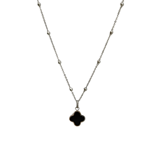 Black Onyx Clover Necklace - Camillaboutiqueshop