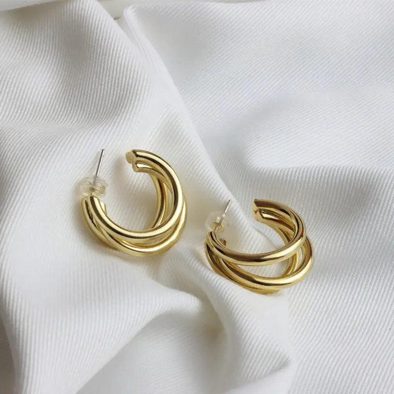 Bold Triple Hoop Earrings - Camillaboutiqueshop