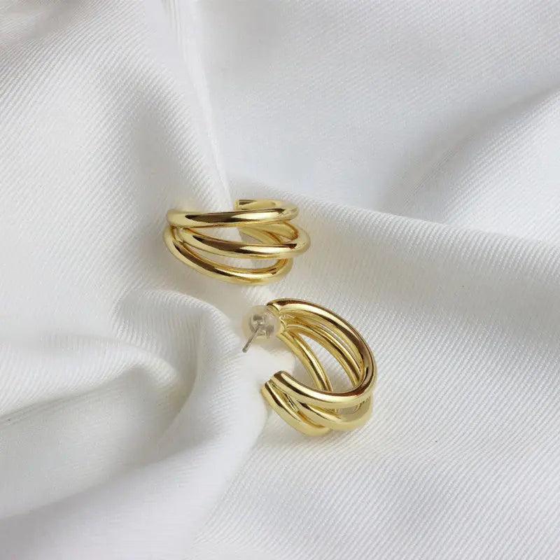 Bold Triple Hoop Earrings - Camillaboutiqueshop