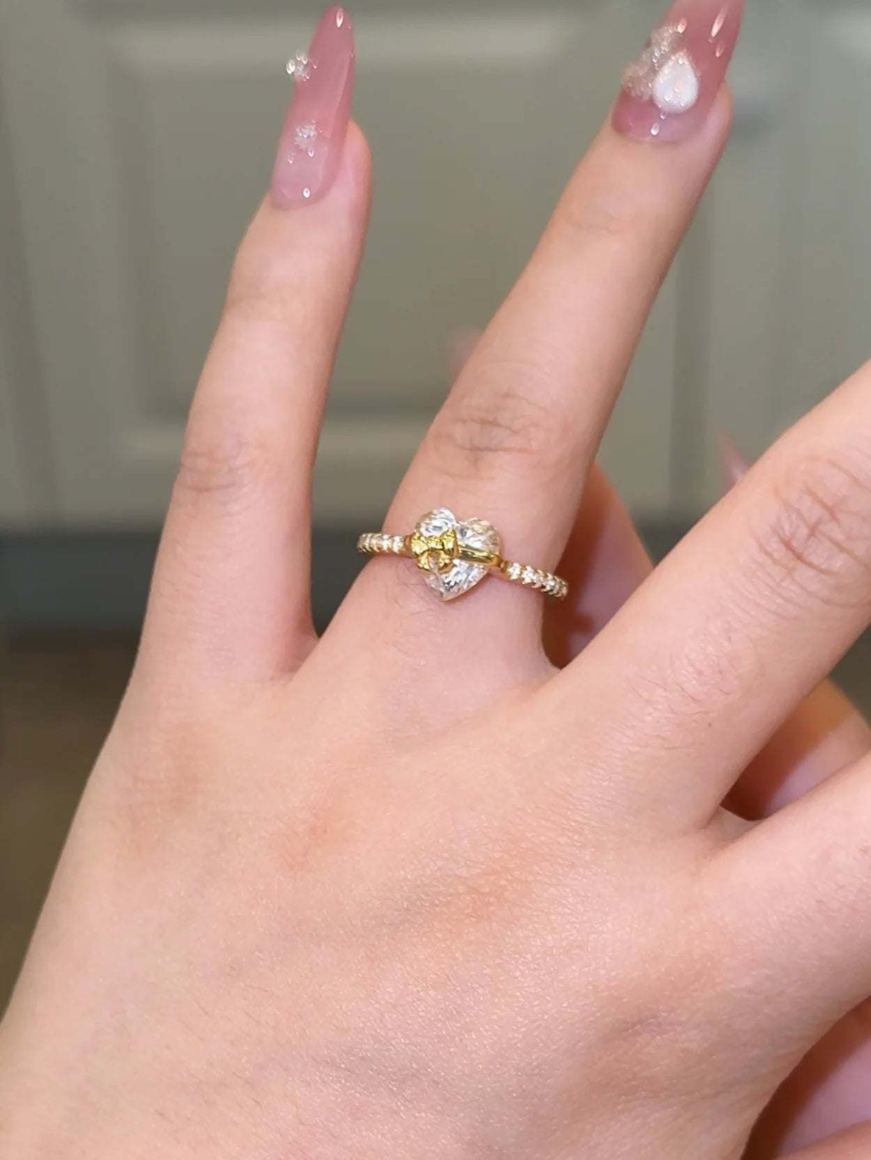 Bow Heart Promise Ring - Camillaboutiqueshop