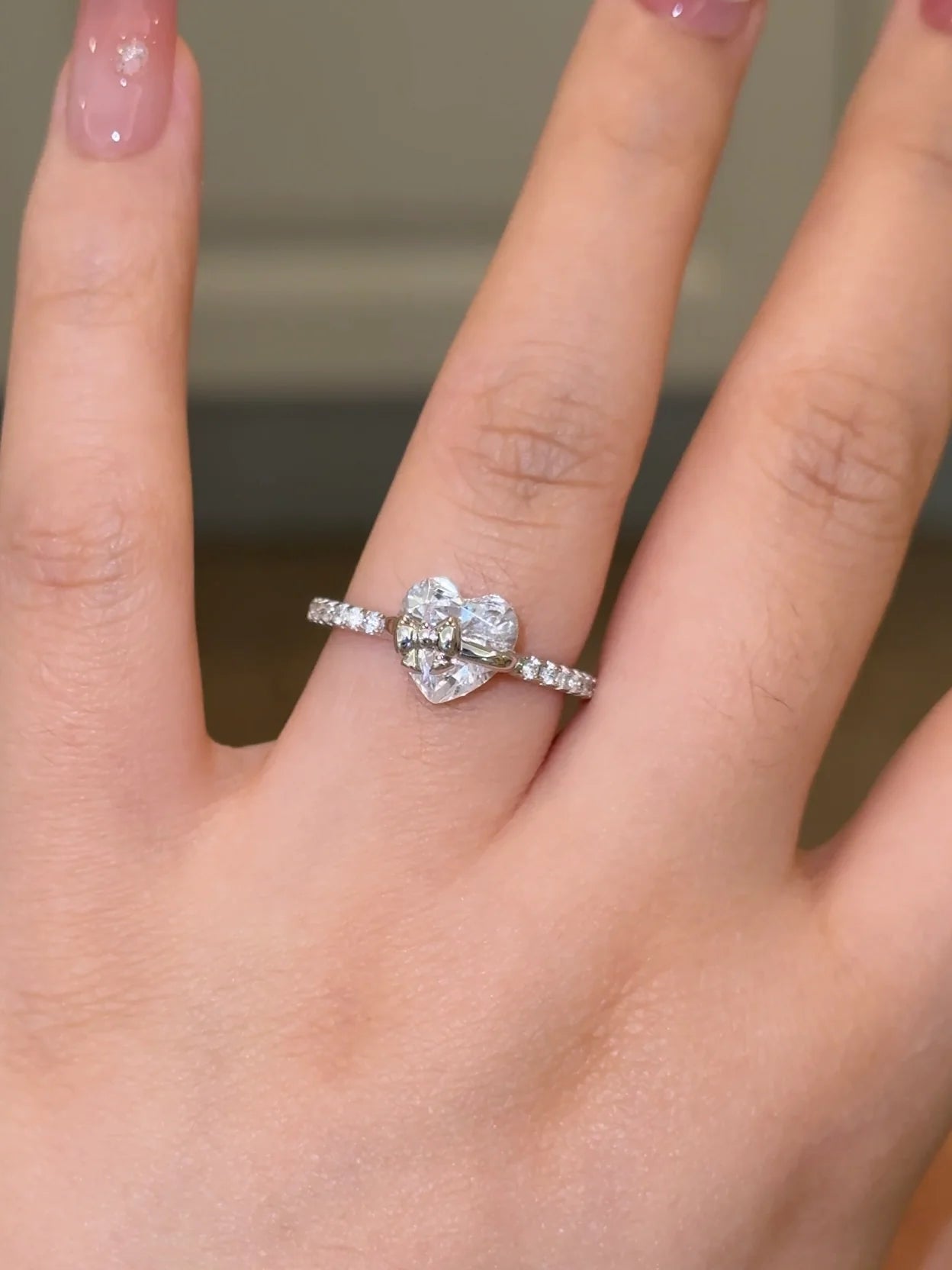 Bow Heart Promise Ring - Camillaboutiqueshop