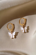 Pearl Butterfly Huggie Earrings - Camillaboutiqueco camillaboutiqueshop.com