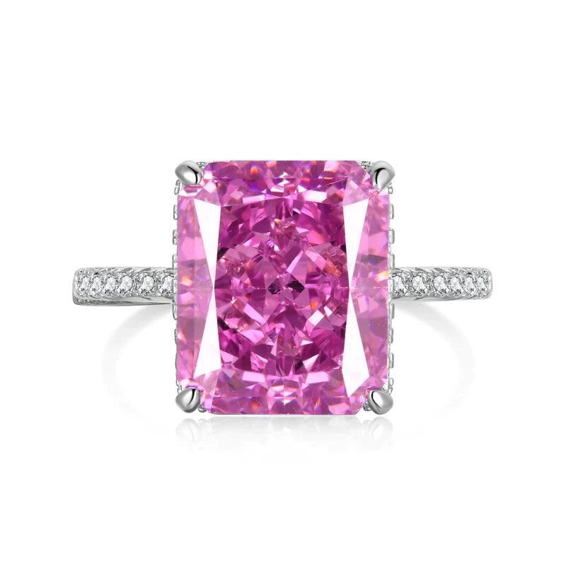 Classic Big Purple Radiant Cut Engagement Ring for Women - Camillaboutiqueco camillaboutiqueshop.com