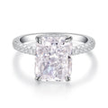 Classic Big Radiant Cut Birthstone Engagement Ring for Women - Camillaboutiqueshop