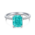 Classic Big Radiant Cut Birthstone Engagement Ring for Women - Camillaboutiqueshop