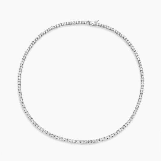Classic Cubic Zirconia Tennis Necklace - 3mm - Camillaboutiqueco