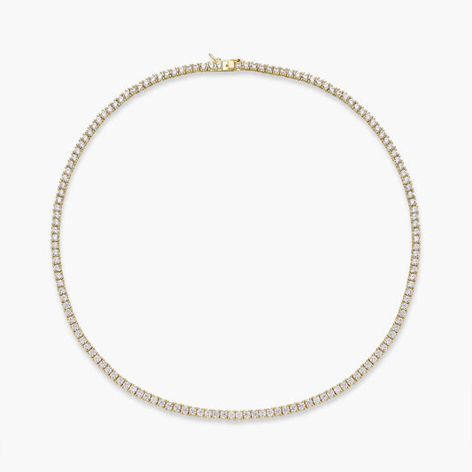 Classic Cubic Zirconia Tennis Necklace - 3mm - Camillaboutiqueshop