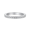 Classic Pave Set Full CZ Eternity Band Ring In Sterling Silver - Camillaboutiqueco