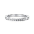 Classic Pave Set Full CZ Eternity Band Ring In Sterling Silver - Camillaboutiqueshop