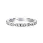 Classic Pave Set Full CZ Eternity Band Ring In Sterling Silver - camillaboutiqueshop