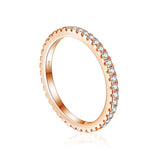 Classic Pave Set Full CZ Eternity Band Ring In Sterling Silver - camillaboutiqueshop