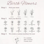 Combined Birth Flower Necklace - camillaboutiqueshop