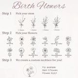 Combined Birth Flower Necklace - camillaboutiqueshop