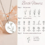 Combined Birth Flower Necklace - camillaboutiqueshop