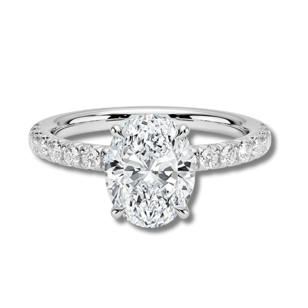 'ELLA' OVAL CUT MOISSANITE RING 3CT