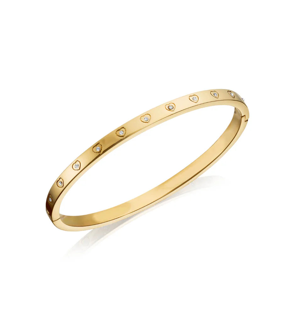 Crystal Heart Bangle - Camillaboutiqueshop