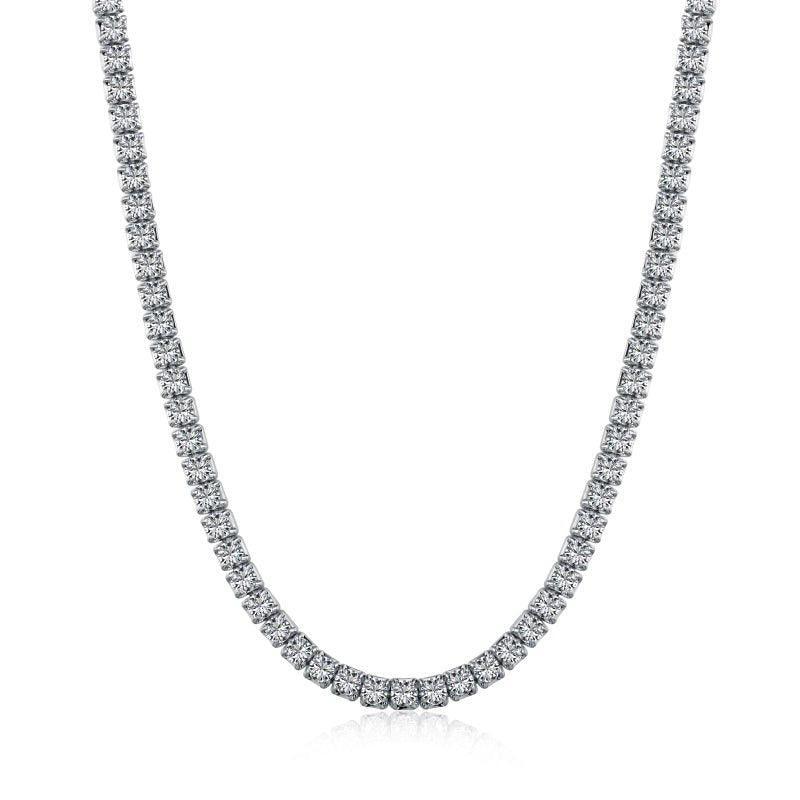 Cubic Zirconia Tennis Chain Necklace-5mm - Camillaboutiqueshop