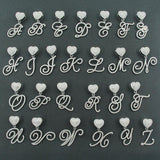Cursive Heart Initial Cuban Link Necklace | 18Inch - camillaboutiqueshop