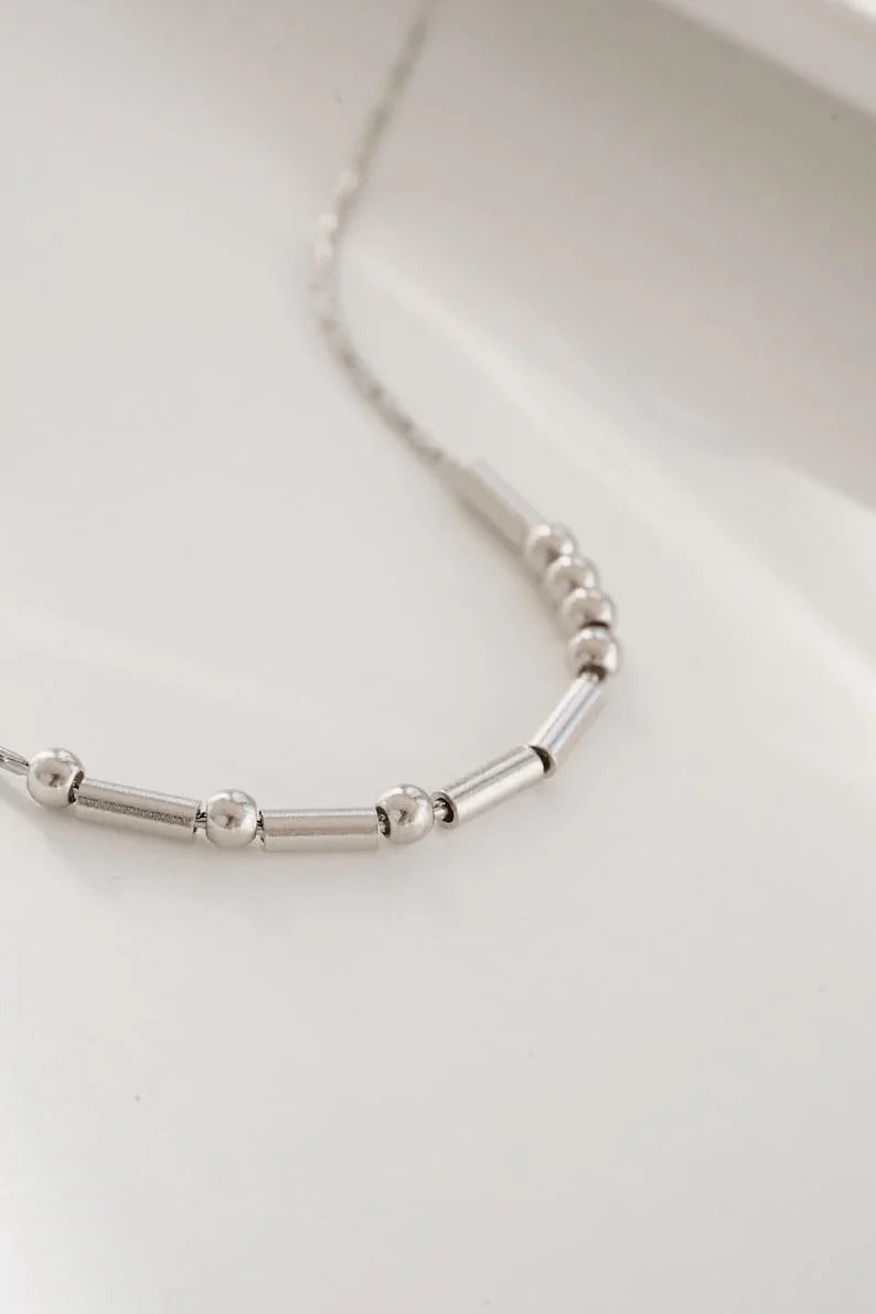 Custom Beaded Morse Code Necklace - Camillaboutiqueshop