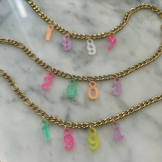 Custom Birth Year Necklace - Camillaboutiqueshop