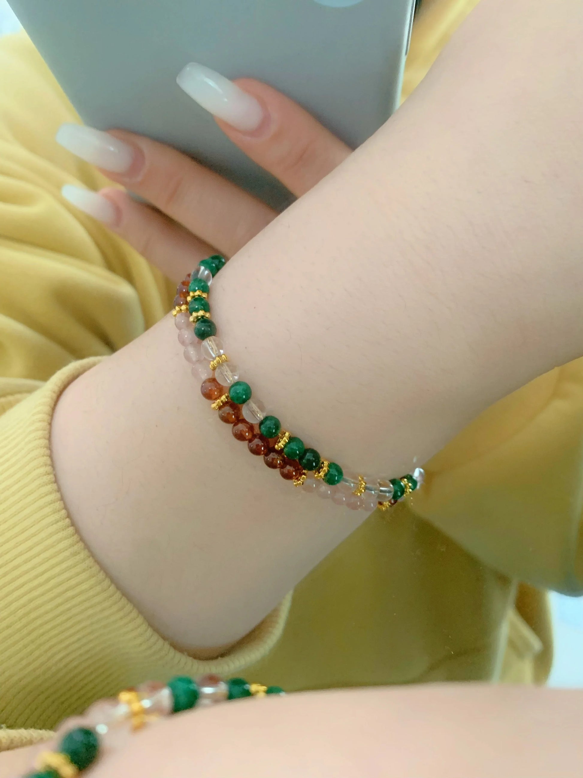 Custom Birthstone Morse Code Bracelet - Camillaboutiqueshop