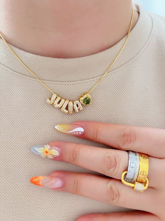 Custom Bubble Letter Necklace - Camillaboutiqueshop