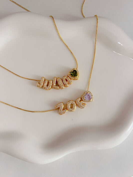 Custom Bubble Letter Necklace - Camillaboutiqueshop