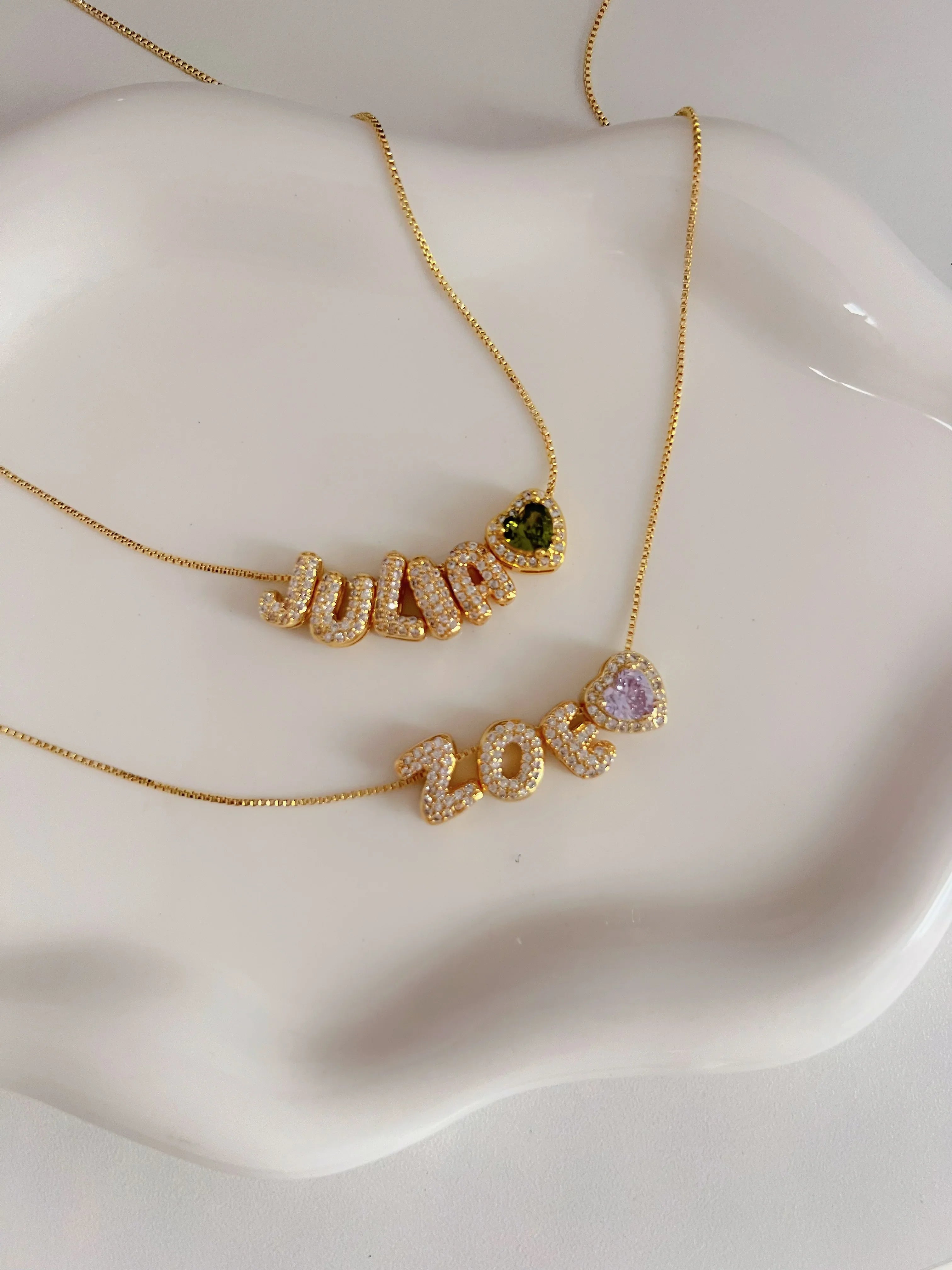 Custom Bubble Letter Necklace - Camillaboutiqueshop