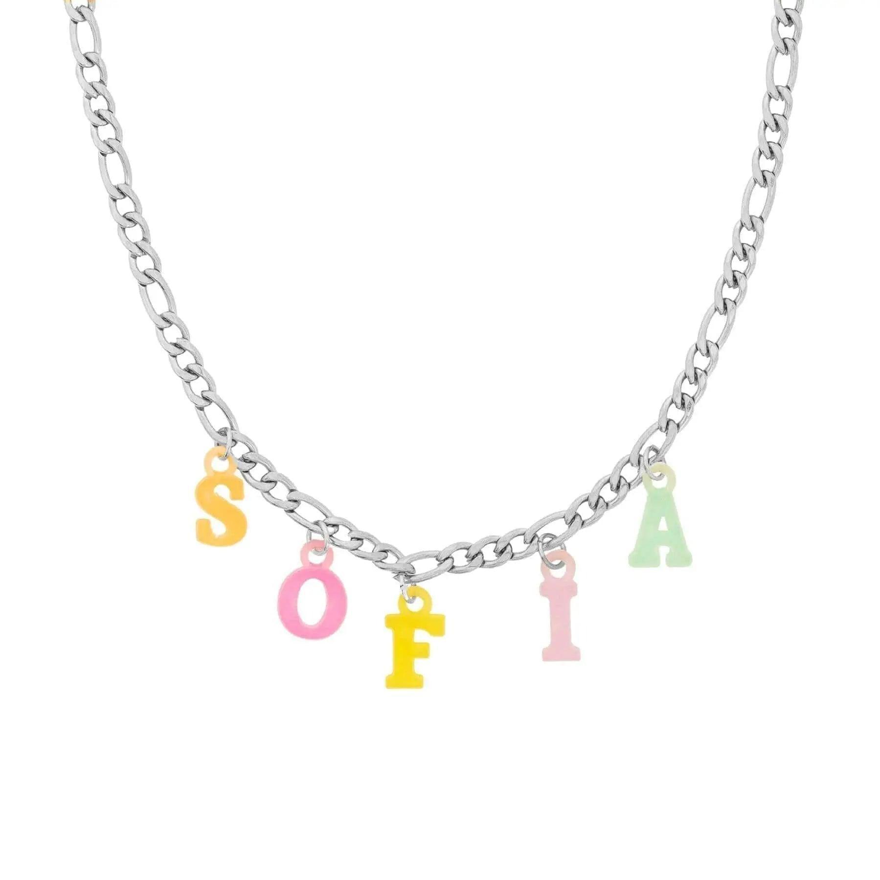 Custom Colorful Name Necklace