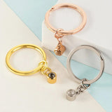 Custom Circle Photo Projection Keychain - camillaboutiqueshop