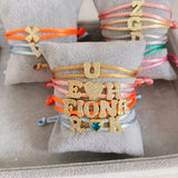 Custom Cord Bubble Letter Bracelet - camillaboutiqueshop