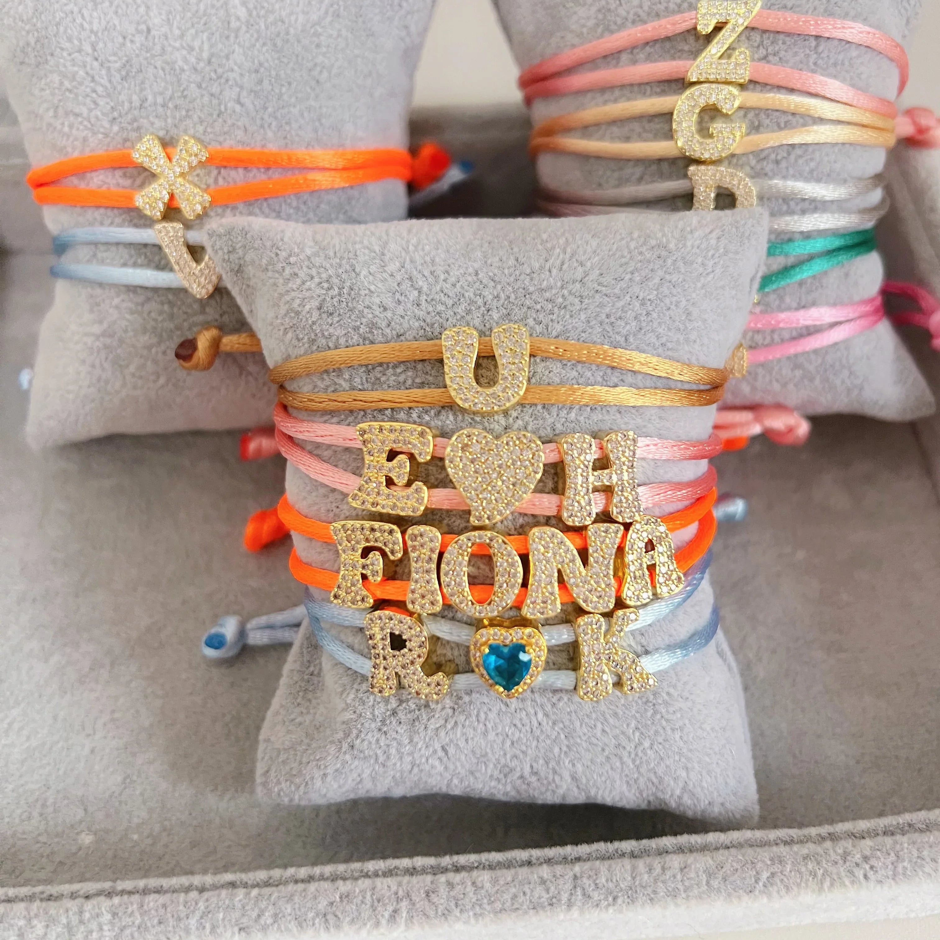 Custom Cord Bubble Letter Bracelet - camillaboutiqueshop