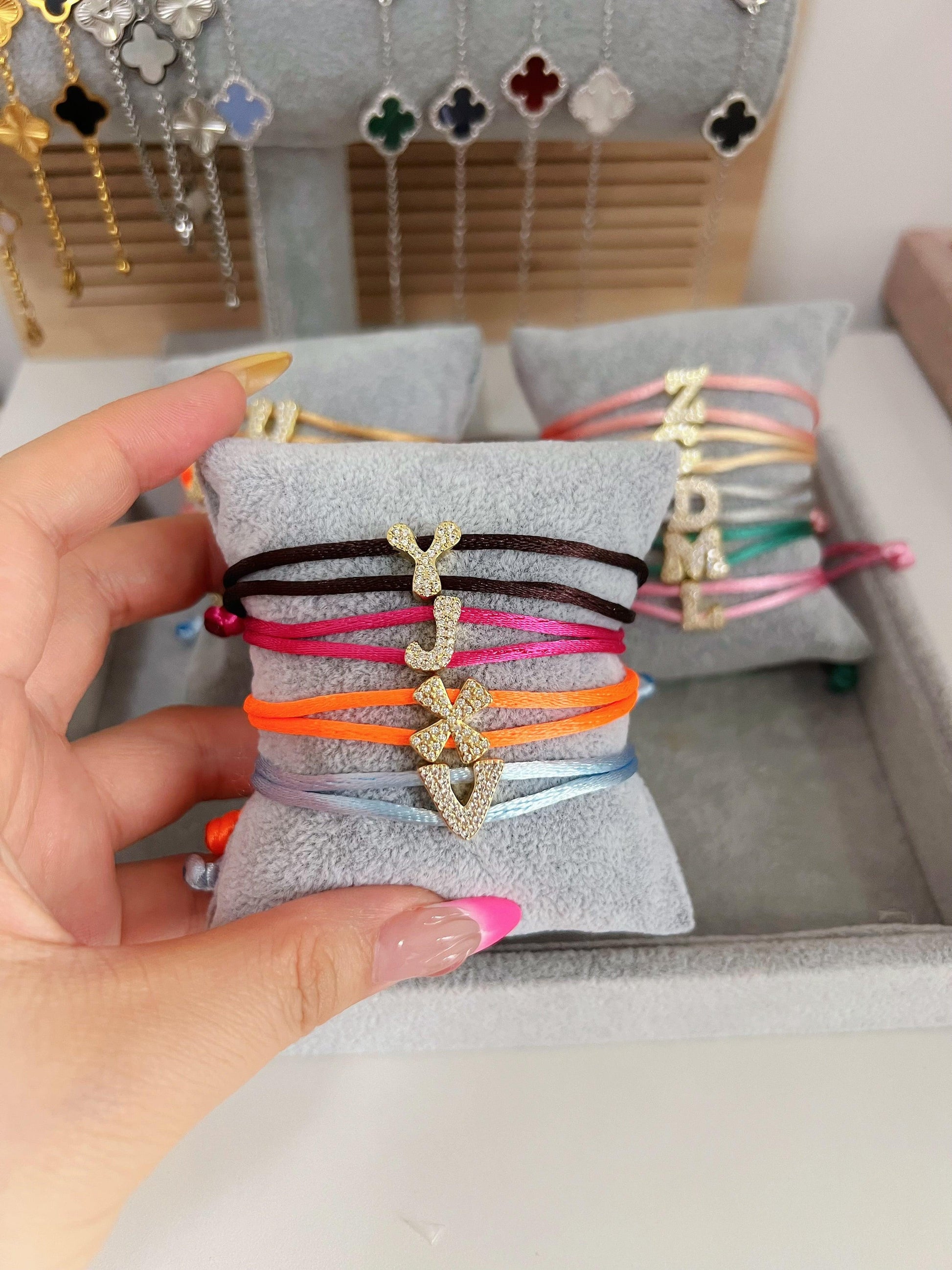 Custom Cord Bubble Letter Bracelet - Camillaboutiqueshop