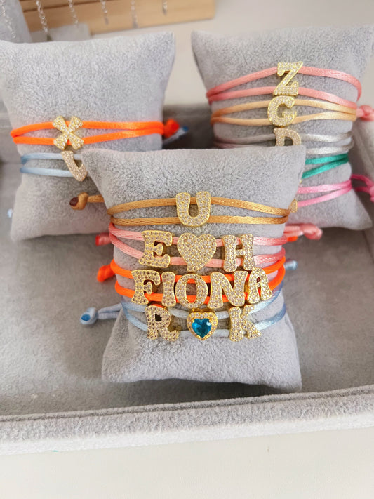 Custom Cord Bubble Letter Bracelet - Camillaboutiqueshop