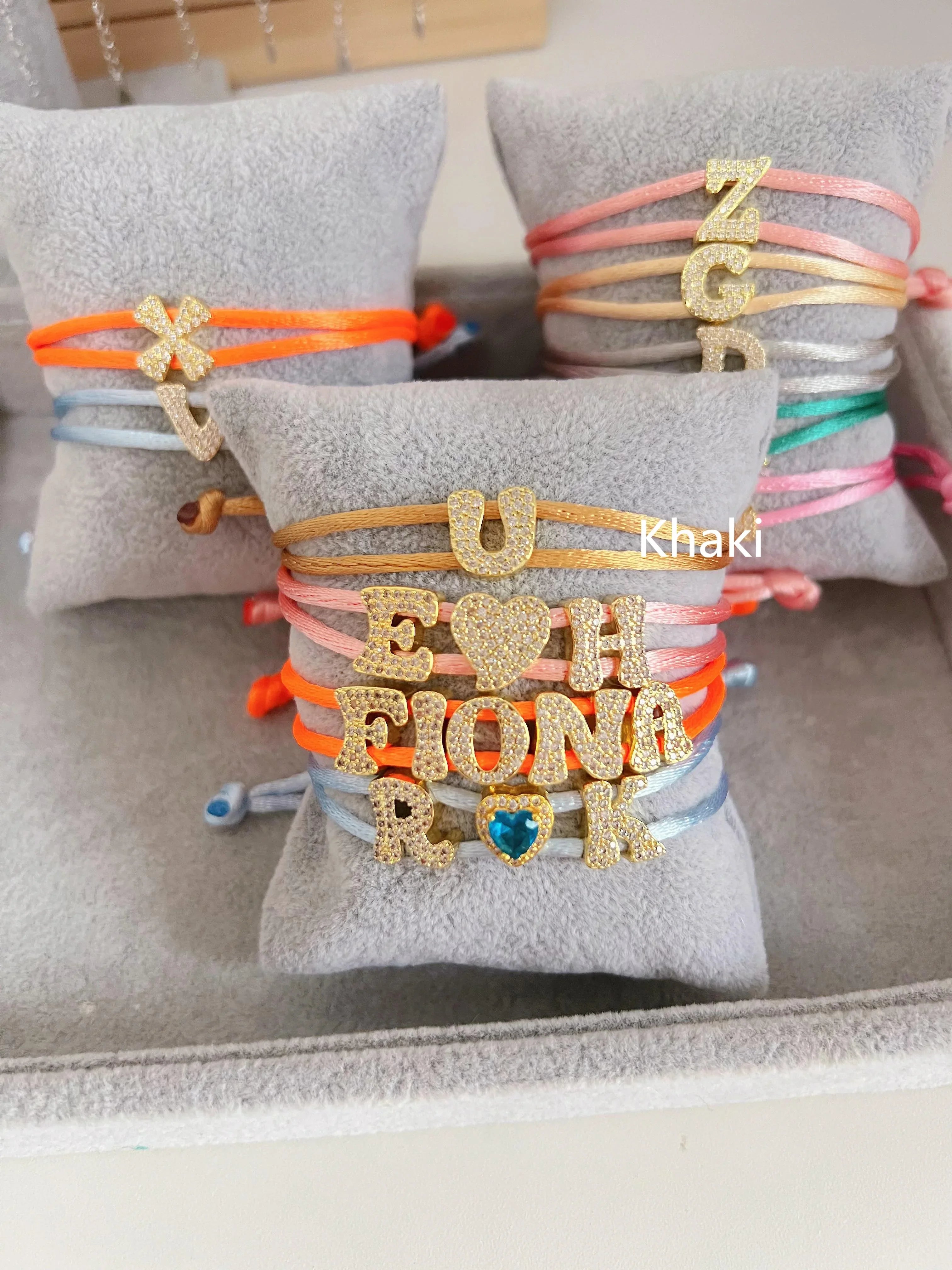 Custom Cord Bubble Letter Bracelet - Camillaboutiqueshop