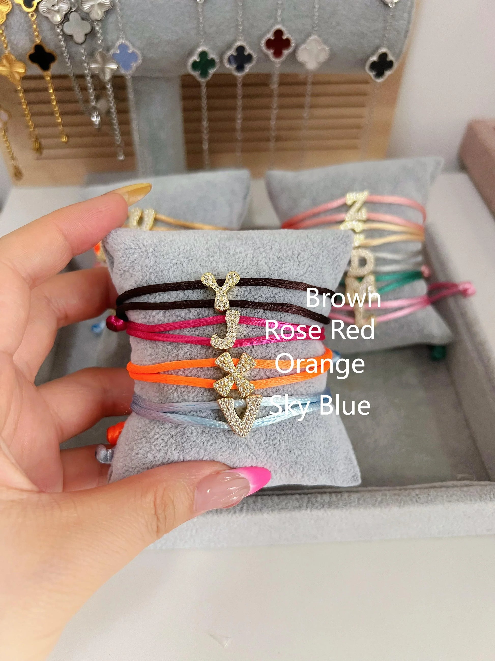 Custom Cord Bubble Letter Bracelet - Camillaboutiqueshop