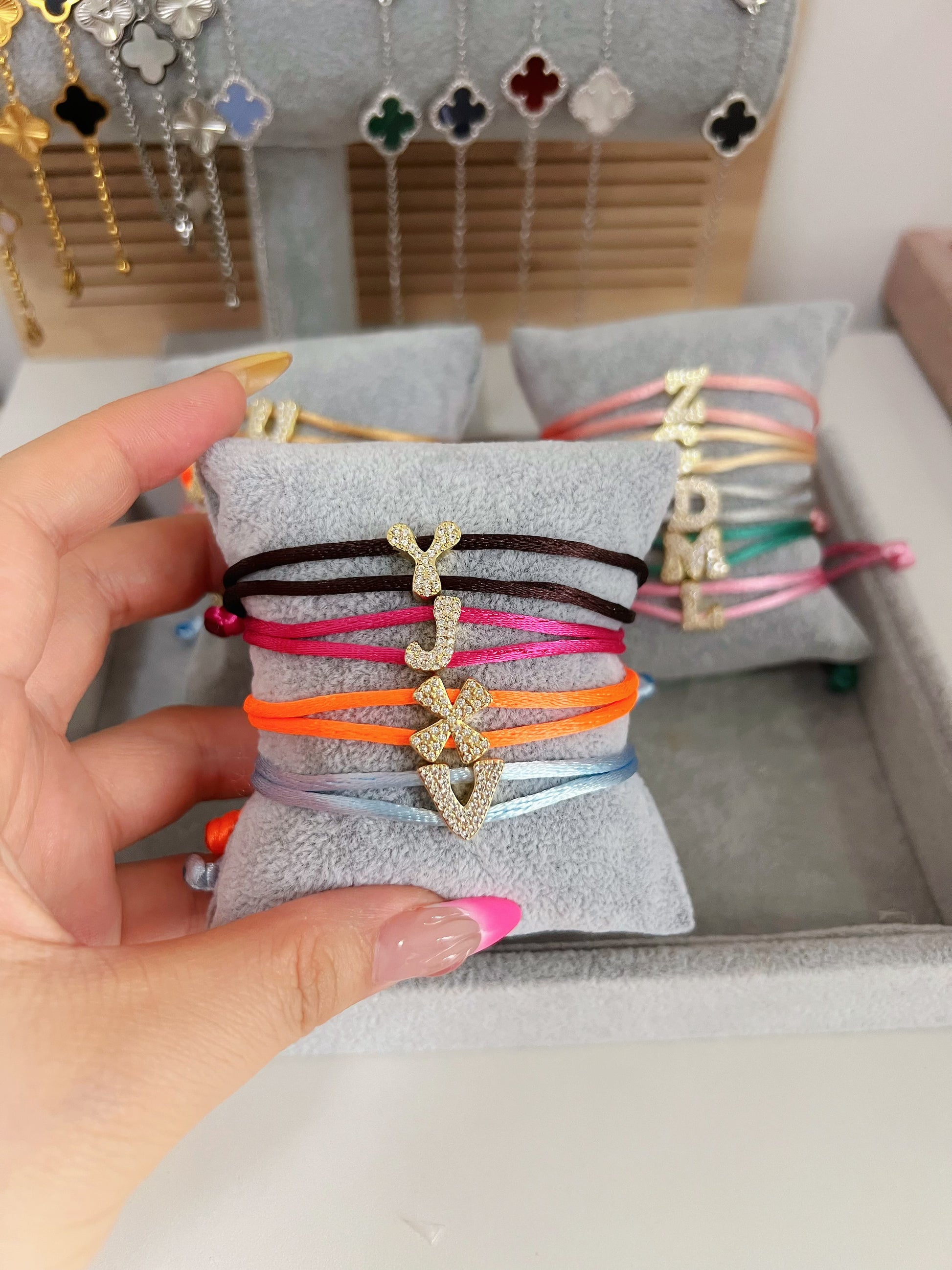 Custom Cord Bubble Letter Bracelet - Camillaboutiqueshop