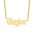 Custom Name Plate Necklace | Curb Chain - Camillaboutiqueco camillaboutiqueshop.com