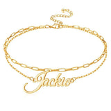 Custom Double Layer Anklet - camillaboutiqueshop