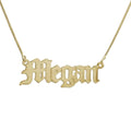 Custom Gothic Old English Name Necklace | Box Chain - Camillaboutiqueshop