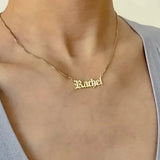Custom Gothic Old English Name Necklace - camillaboutiqueshop