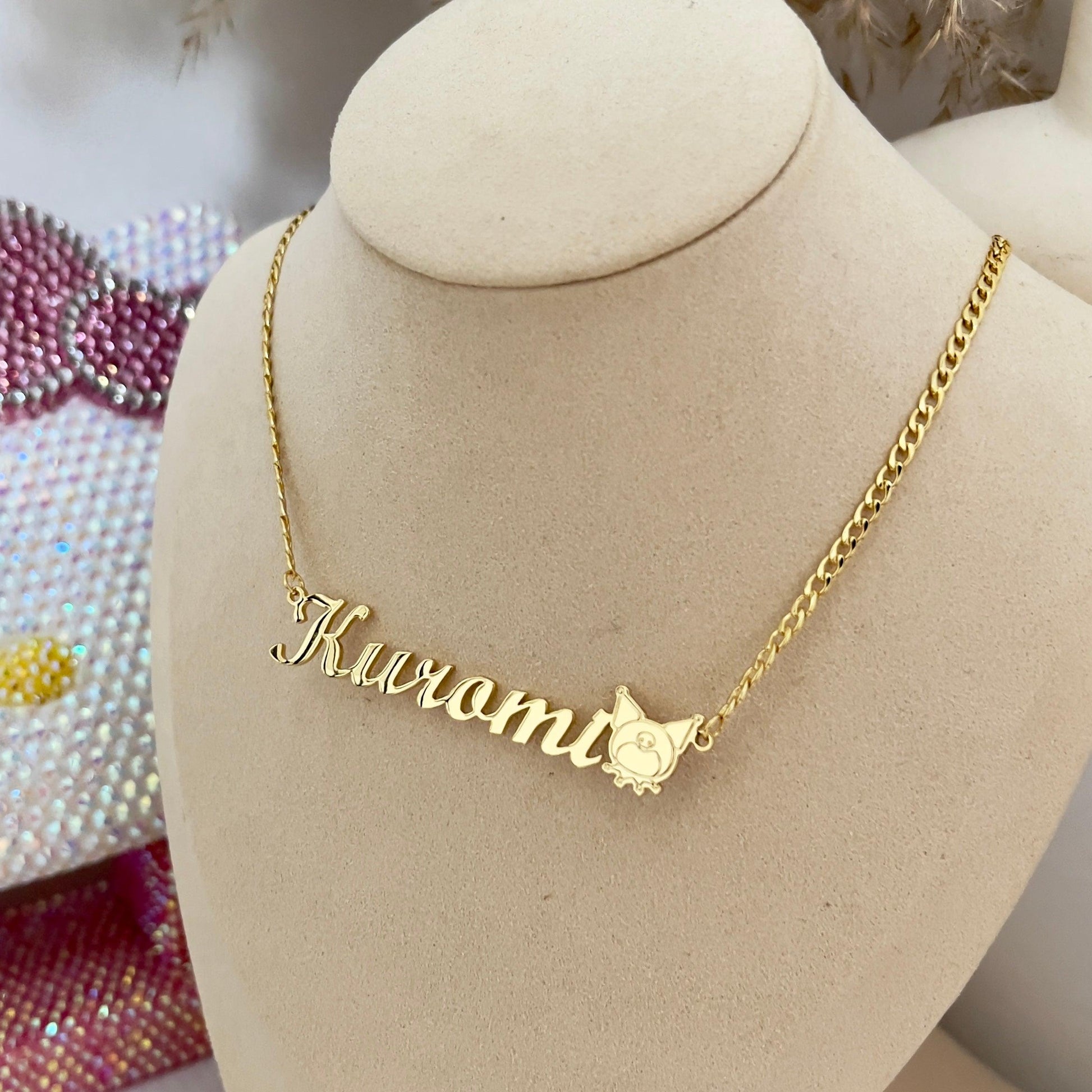 Custom Kuromi Name Necklace - Camillaboutiqueshop