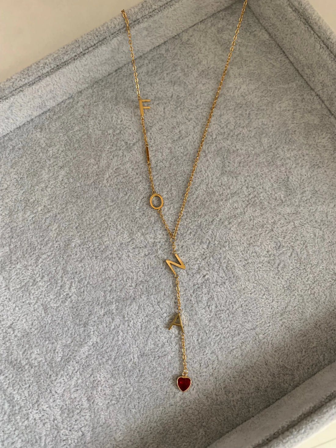 Custom Lariat Name Necklace With Birthstone - Camillaboutiqueshop